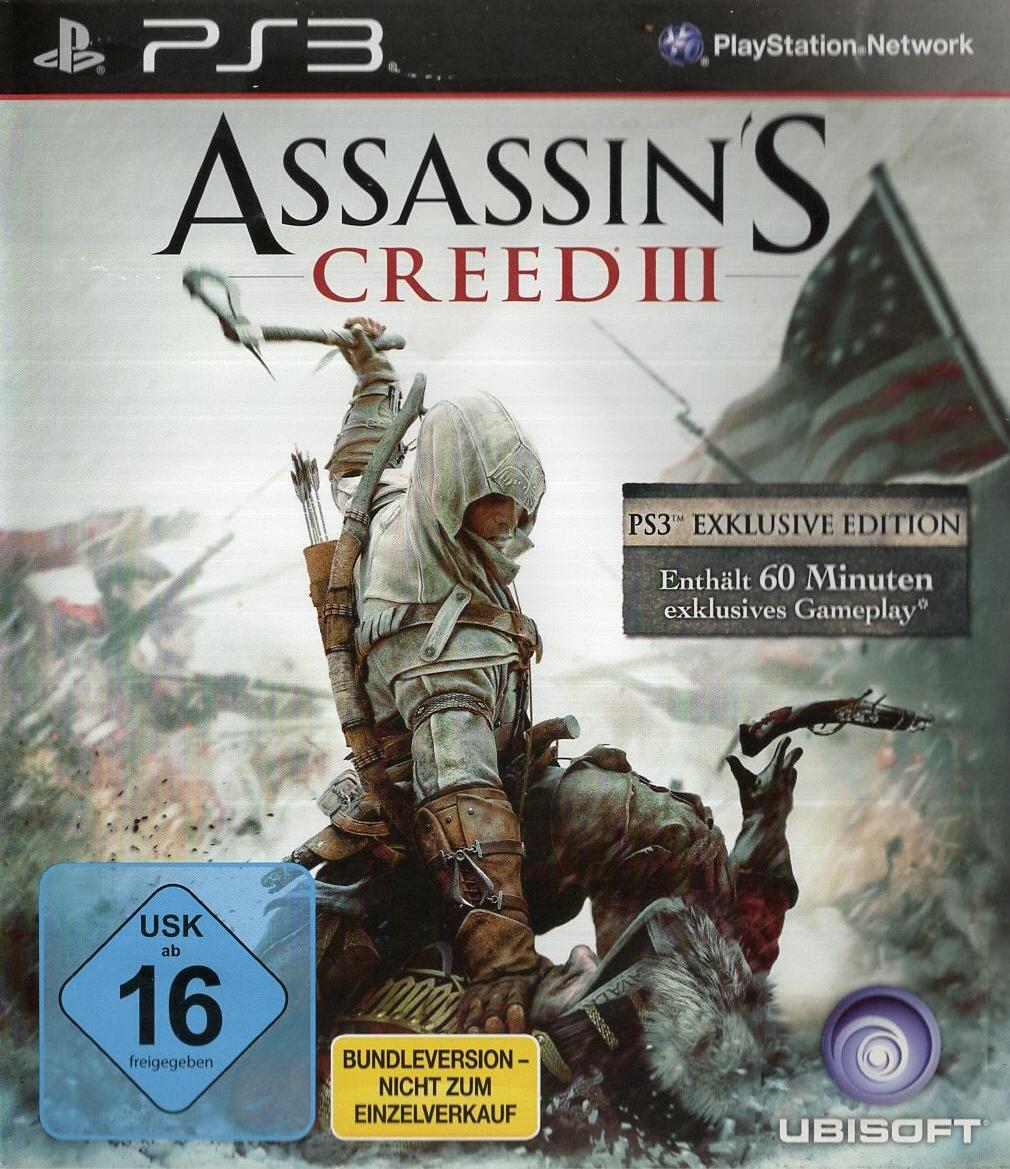 Assassin's Creed III - PlayStation 3 Vorderseite