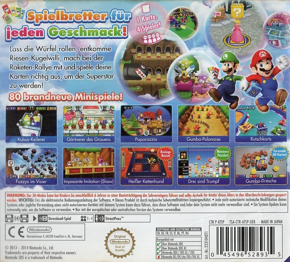 Mario Party: Island Tour - Nintendo 3DS Rückseite