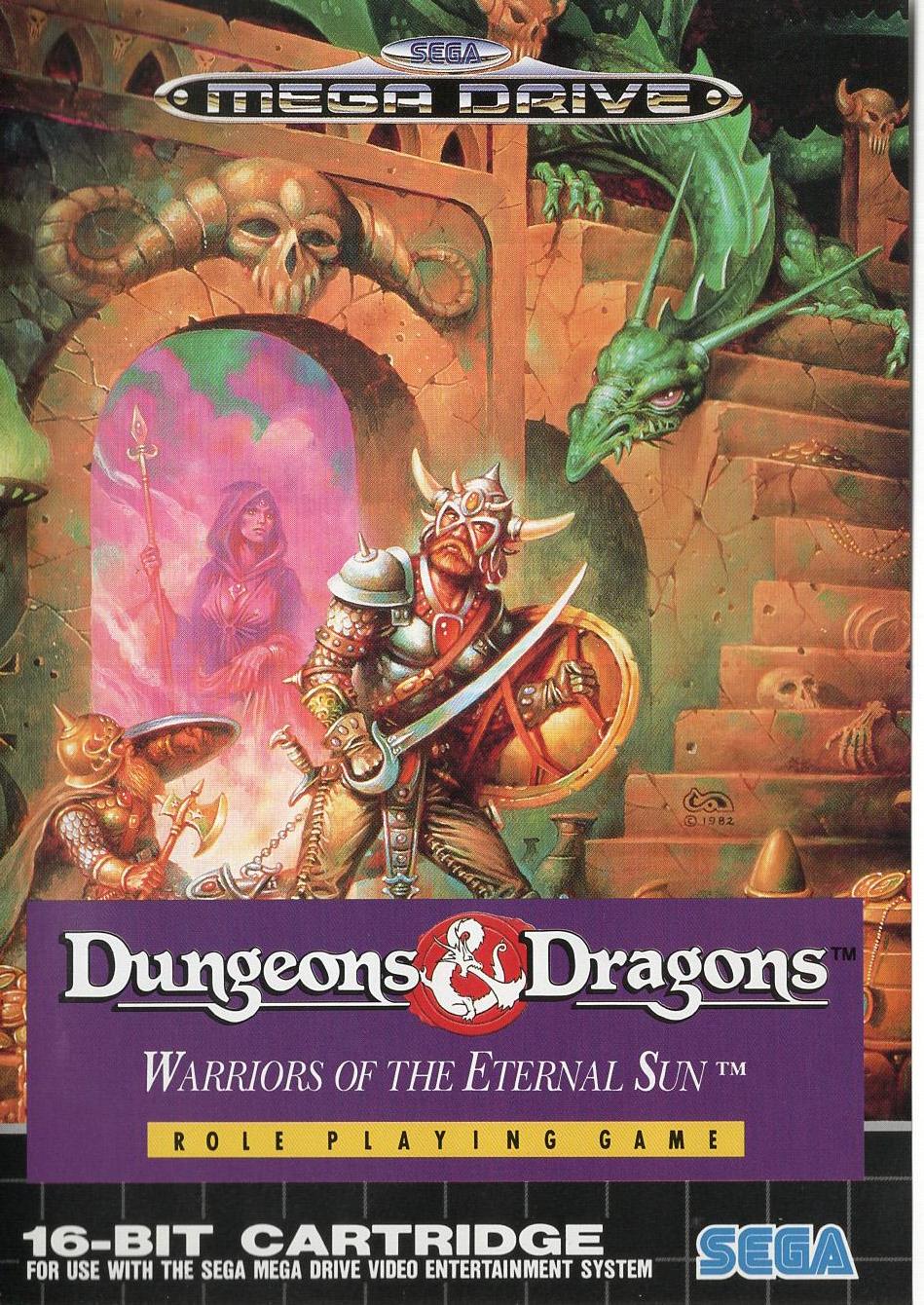 Dungeons & Dragons: Warriors of the Eternal Sun - Sega Mega Drive Vorderseite