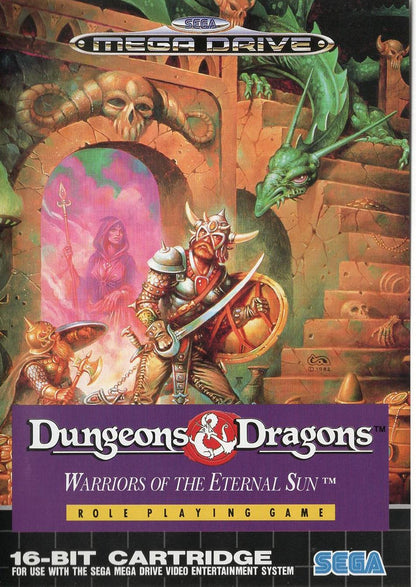 Dungeons & Dragons: Warriors of the Eternal Sun - Sega Mega Drive Vorderseite