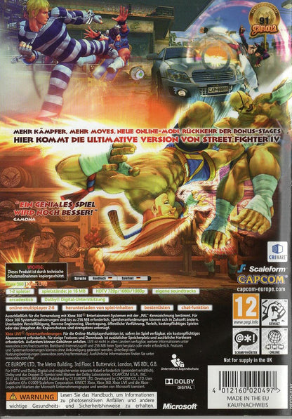 Super Street Fighter IV - Xbox 360 Rückseite