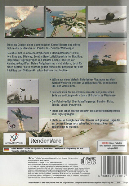 Pacific Warriors II: Dogfight - PlayStation 2 Rückseite