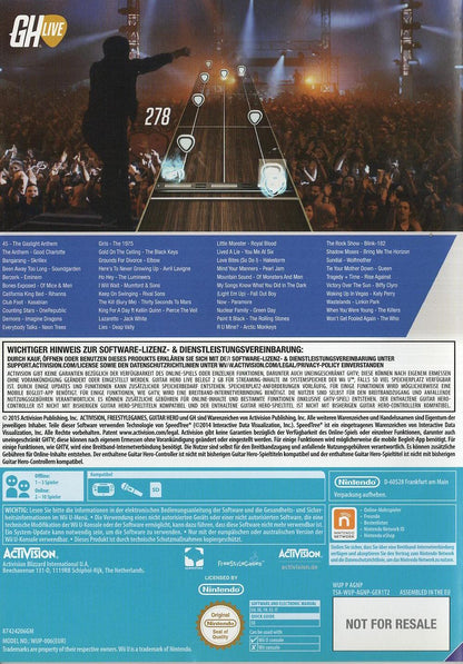 Guitar Hero Live - Nintendo Wii U Rückseite