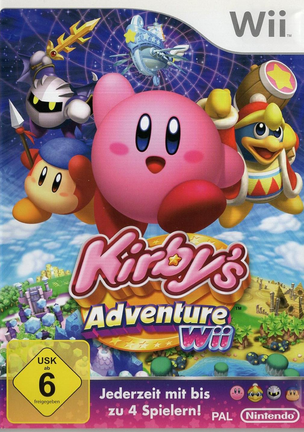 Kirby's Adventure Wii - Nintendo Wii Vorderseite