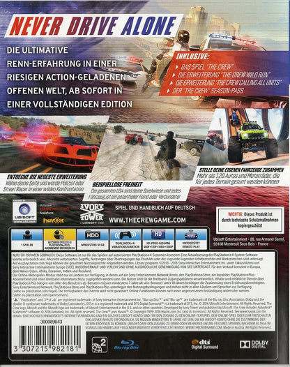 The Crew Ultimate Edition - PlayStation 4 Rückseite