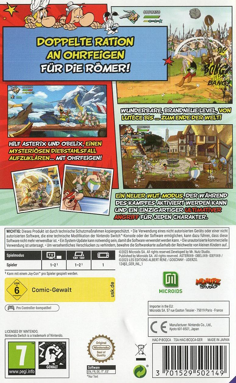 Asterix & Obelix: Slap Them All! 2 - Nintendo Switch Rückseite