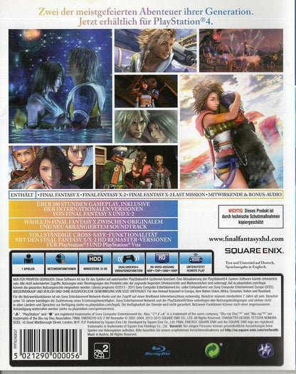 Final Fantasy X/X-2 HD Remaster - PlayStation 4 Rückseite