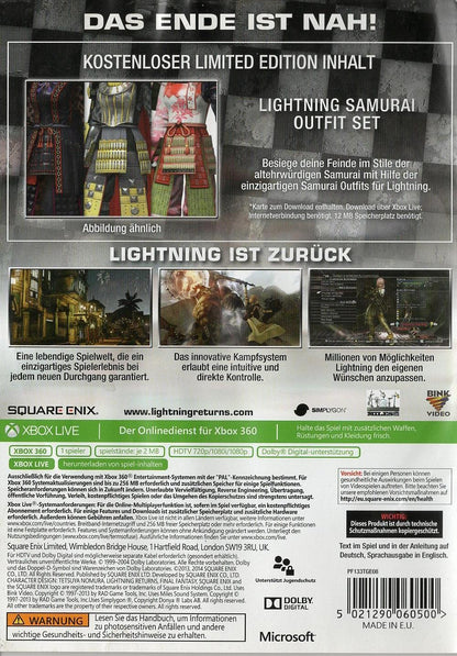 Lightning Returns: Final Fantasy XIII - Xbox 360 Rückseite