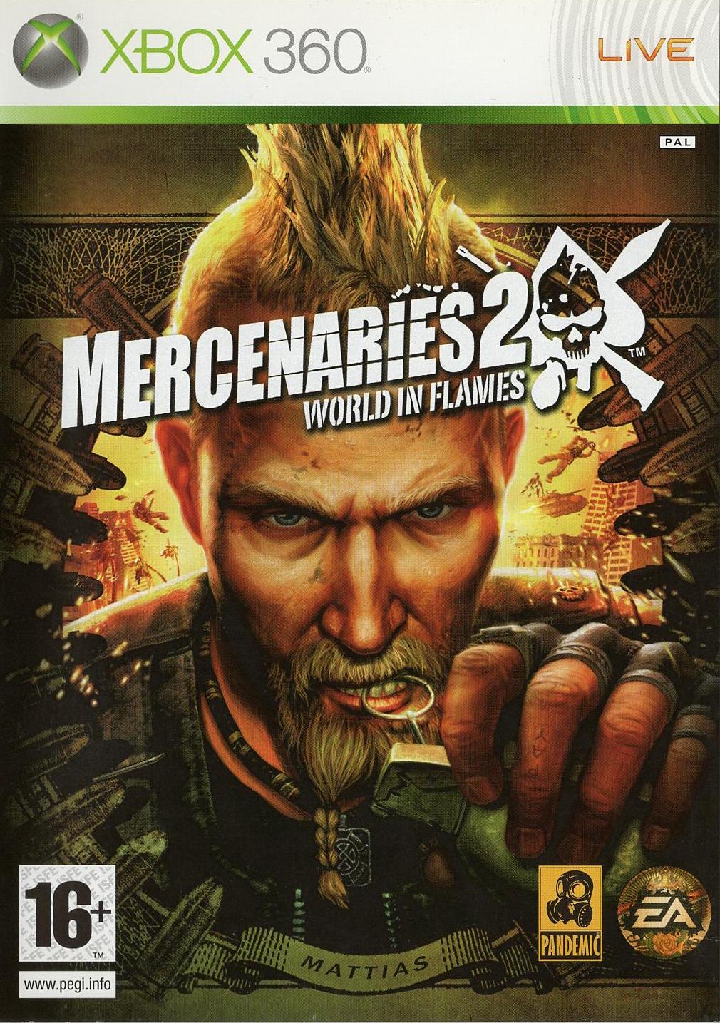Mercenaries 2: World in Flames - Xbox 360 Vorderseite