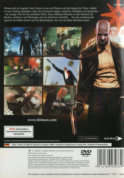 Hitman: Blood Money - PlayStation 2 Rückseite