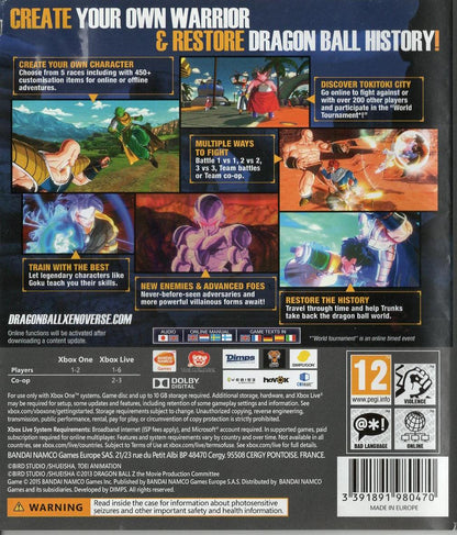Dragon Ball Xenoverse - Xbox One Rückseite