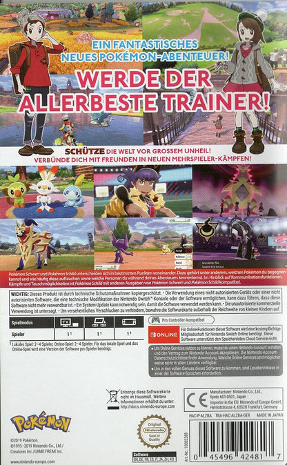 Pokémon Schild - Nintendo Switch Rückseite