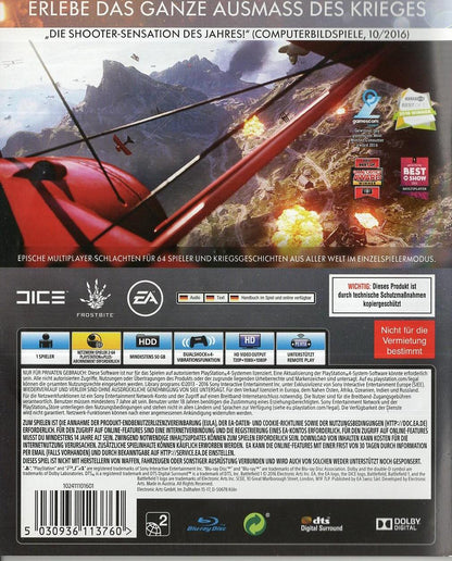 Battlefield 1 - PlayStation 4 Rückseite