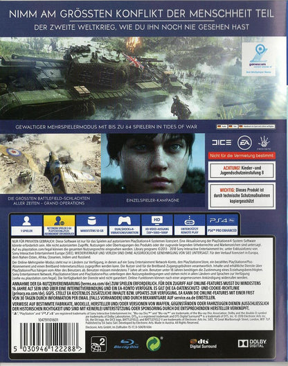 Battlefield V - PlayStation 4 Rückseite