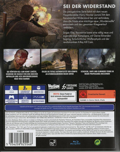 Sniper Elite: Resistance - PlayStation 4 Rückseite