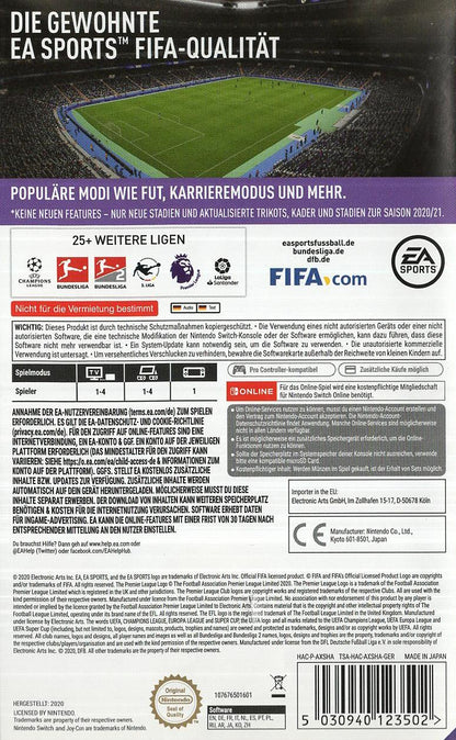 FIFA 21 - Nintendo Switch Rückseite