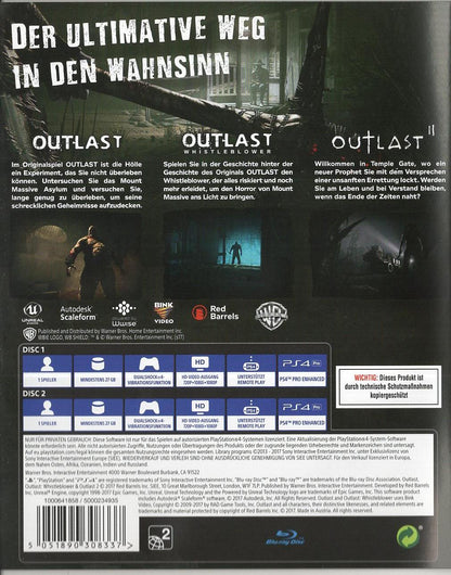Outlast Trinity - PlayStation 4 Rückseite