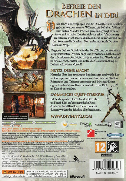 Divinity II: Ego Draconis - Xbox 360 Rückseite