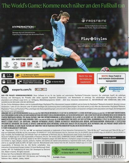 EA Sports FC 24 - PlayStation 5 Rückseite