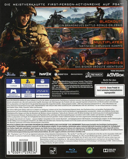 Call of Duty: Black Ops IIII - PlayStation 4 Rückseite