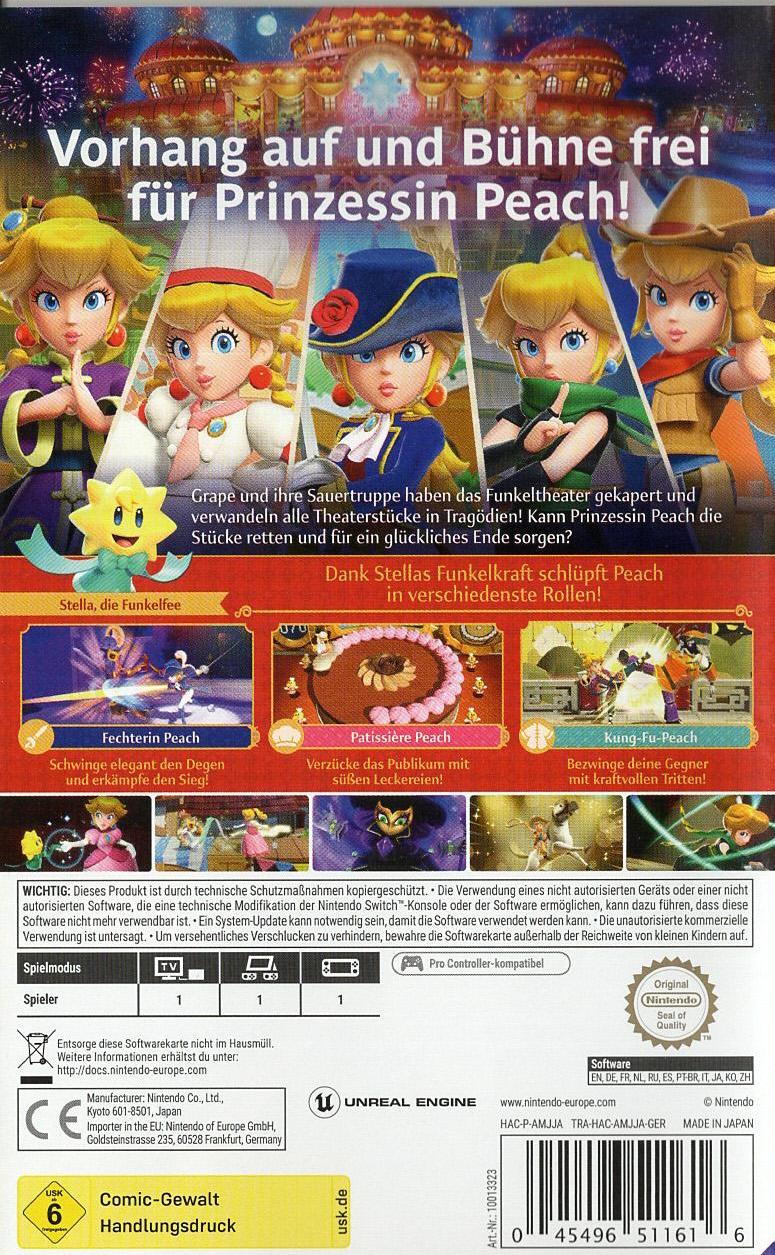 Princess Peach: Showtime! - Nintendo Switch Rückseite