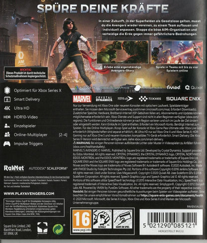 Marvel Avengers - Xbox Rückseite
