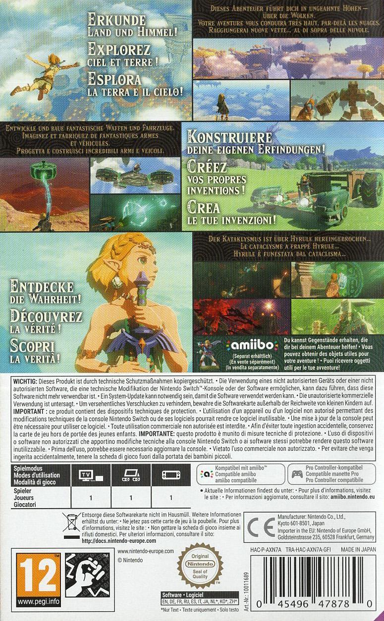 The Legend of Zelda: Tears of the Kingdom - Nintendo Switch Rückseite