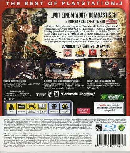 Rage - PlayStation 3 Rückseite