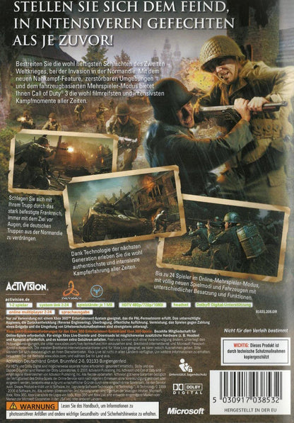 Call of Duty 3 - Xbox 360 Rückseite