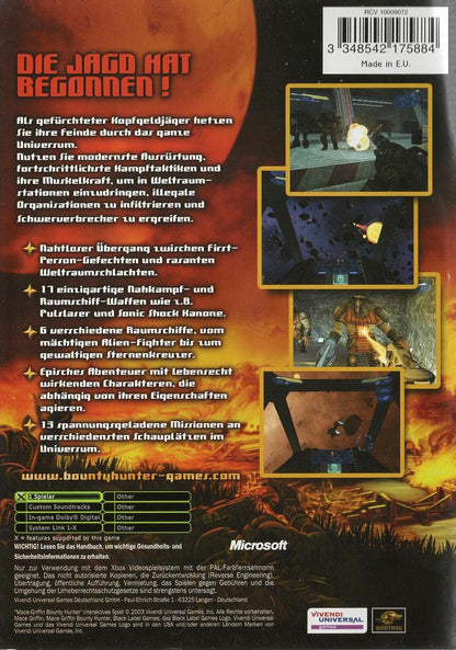 Mace Griffin Bounty Hunter - Xbox Rückseite
