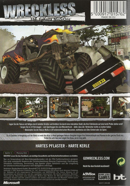 Wreckless: The Yakuza Missions - Xbox Rückseite