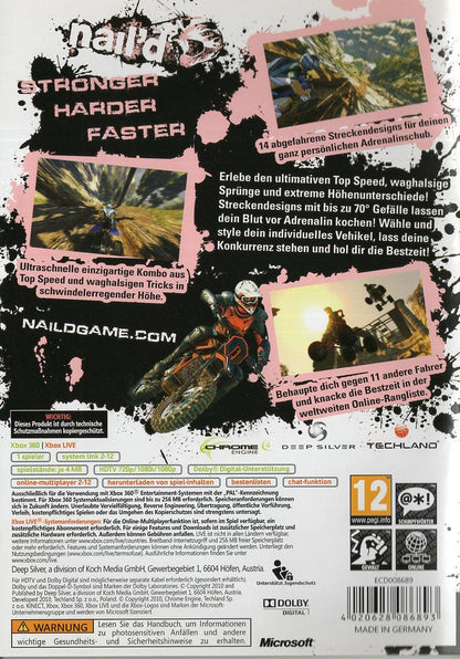 nail'd - Xbox 360 Rückseite