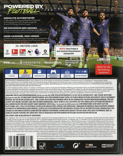 FIFA 22 - PlayStation 4 Rückseite