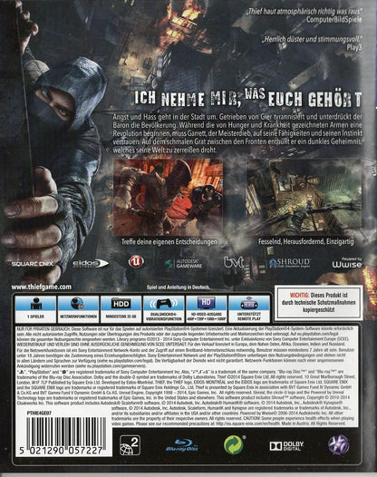 Thief - PlayStation 4 Rückseite