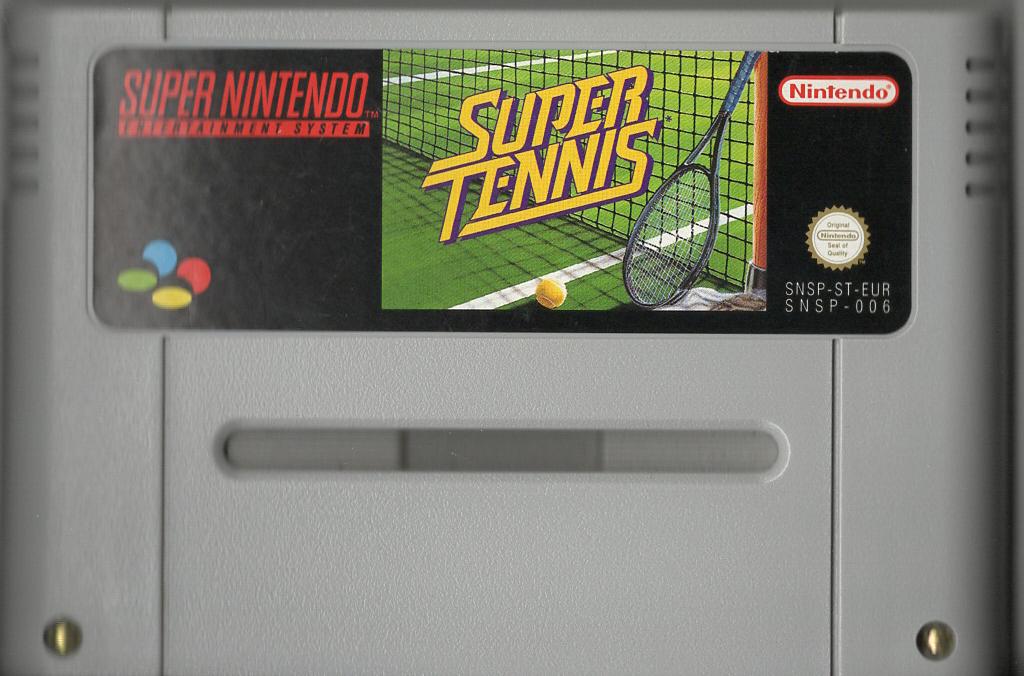 Super Tennis - Super Nintendo - Modul Vorderseite