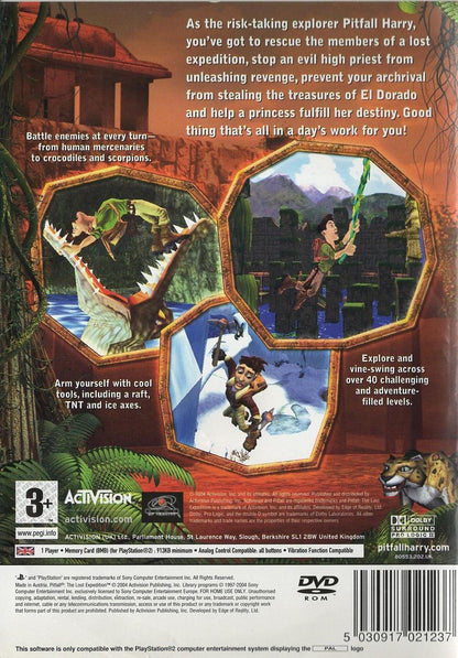 Pitfall: The Lost Expedition - PlayStation 2 Rückseite