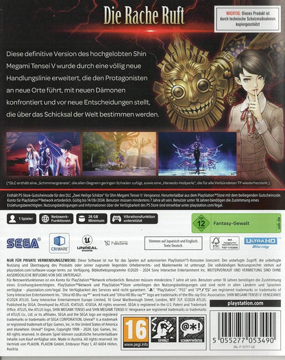 Shin Megami Tensei V: Vengeance - PlayStation 5 Rückseite