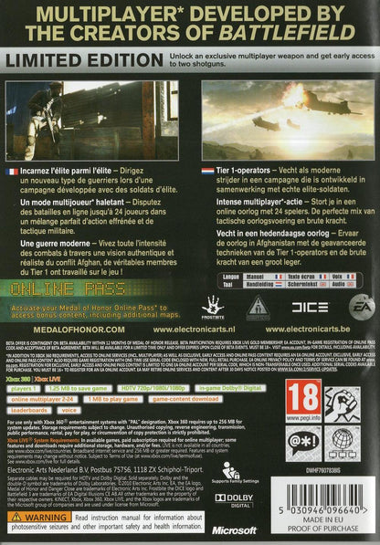 Medal of Honor Limited Edition - Xbox 360 Rückseite
