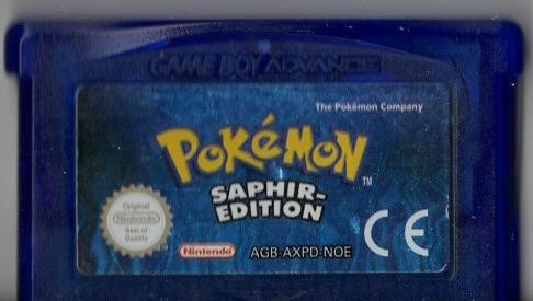 Pokémon Saphir-Edition - Game Boy Advance - Modul Vorderseite