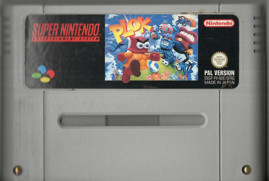Plok - Super Nintendo - Modul Vorderseite