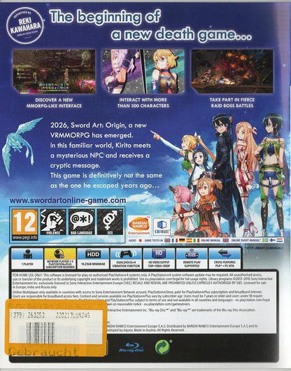 Sword Art Online: Hollow Realization - PlayStation 4 Rückseite