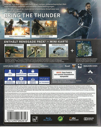 Just Cause 4 - PlayStation 4 Rückseite