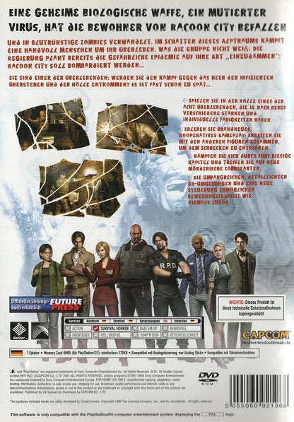 Resident Evil Outbreak - PlayStation 2 Rückseite