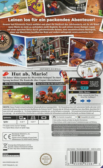 Super Mario Odyssey - Nintendo Switch Rückseite