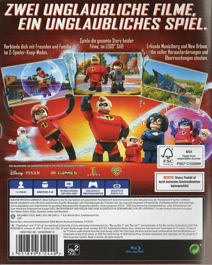 LEGO Die Unglaublichen - PlayStation 4 Rückseite