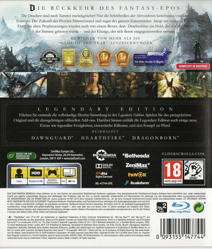 The Elder Scrolls V: Skyrim - Legendary Edition - PlayStation 3 Rückseite