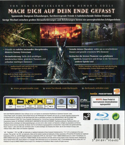 Dark Souls - PlayStation 3 Rückseite