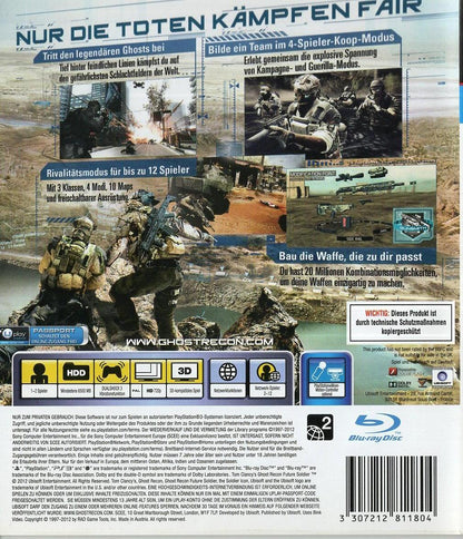 Tom Clancy's Ghost Recon: Future Soldier - PlayStation 3 Rückseite