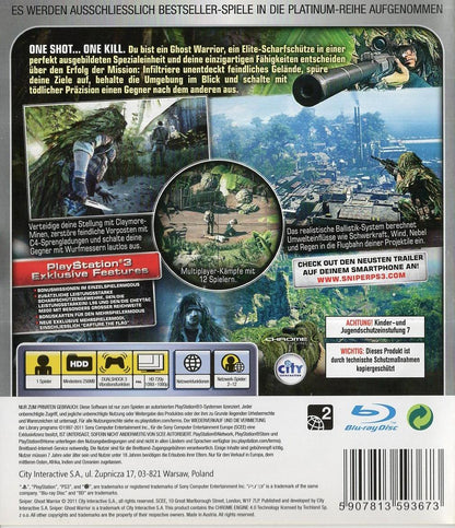 Sniper: Ghost Warrior - PlayStation 3 Rückseite