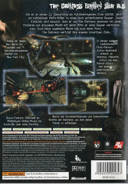 The Darkness - Xbox 360 Rückseite